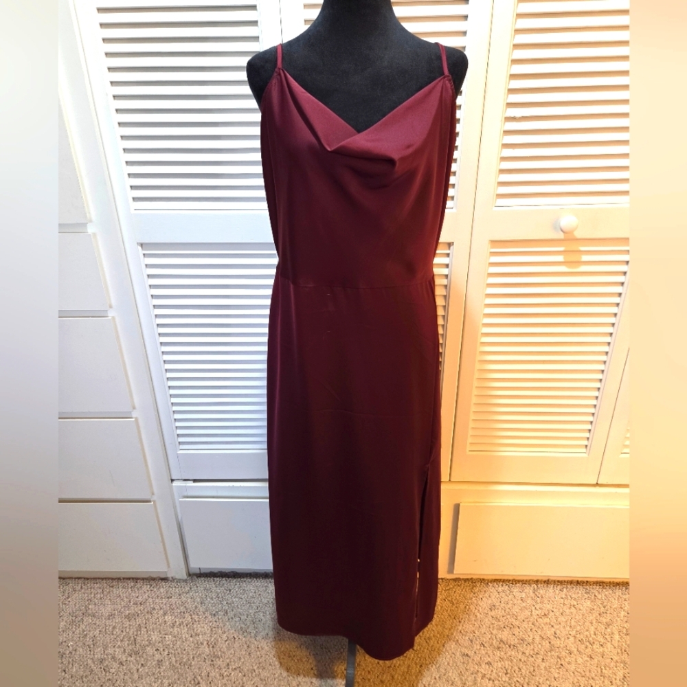 Elegant Burgundy Slip Dress